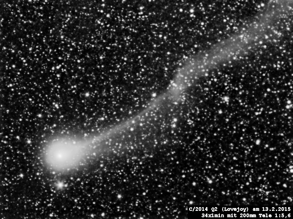 Komet Lovejoy mit 200mm Tele