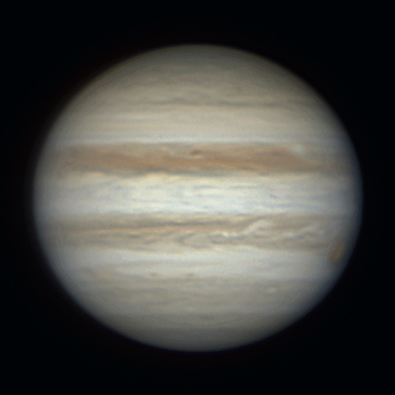 Jupiterbilder aufgenommen mit der ToupTek 1200KPA Bild: B.Gährken