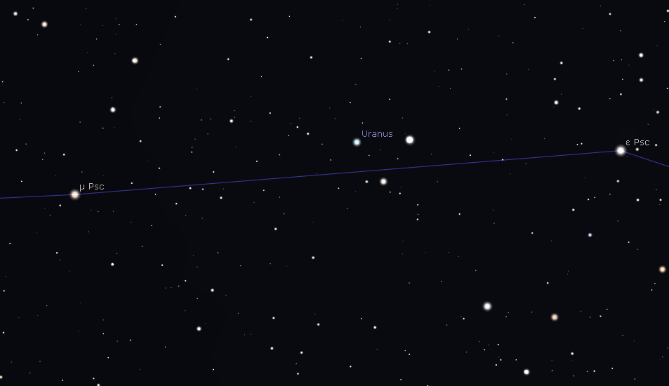 Aufsuchkarte Uranus Bildquelle: Stellarium