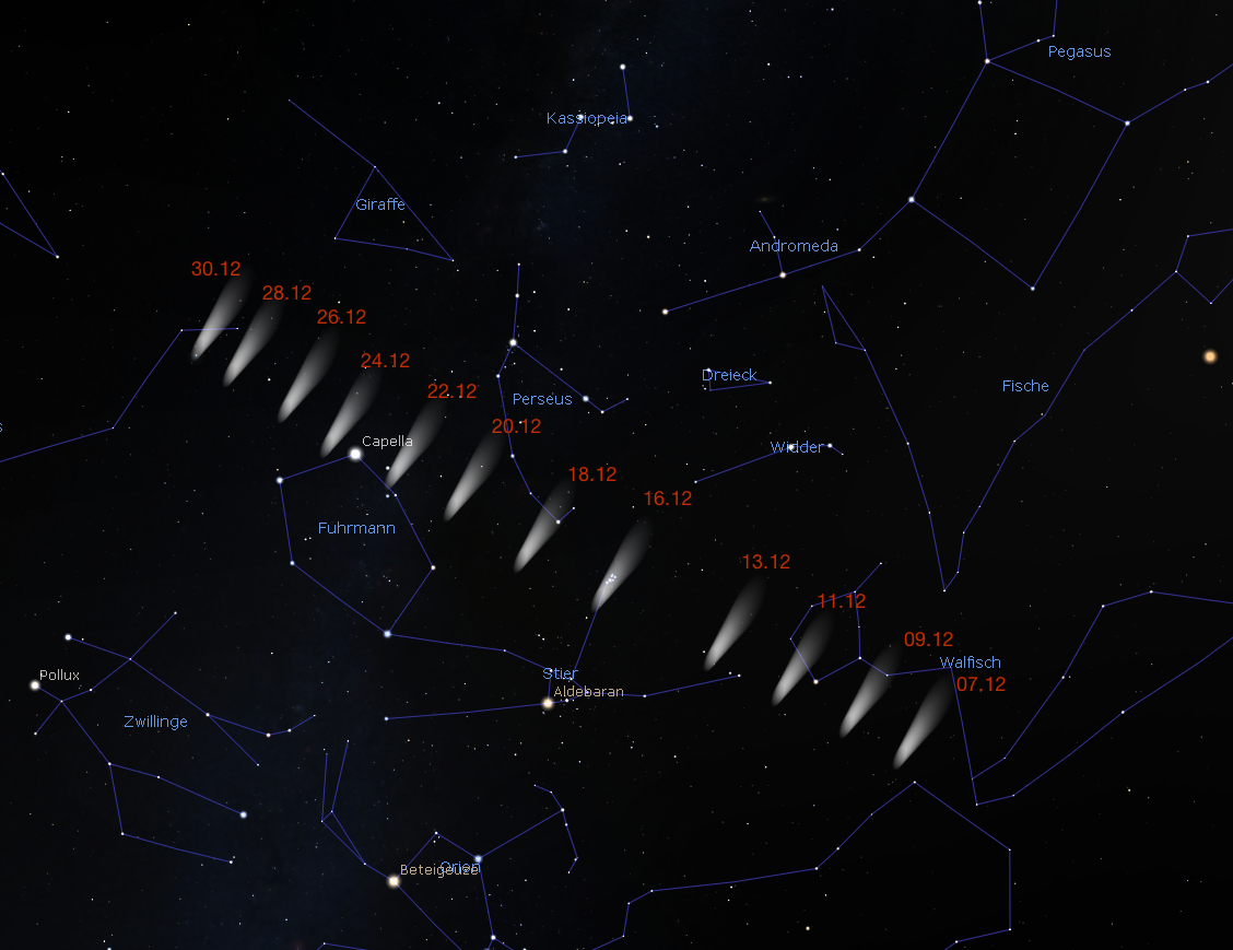 Aufsuchkarte Komet Wirtanen