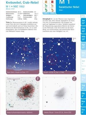 Beispielseite aus dem Messier-Guide